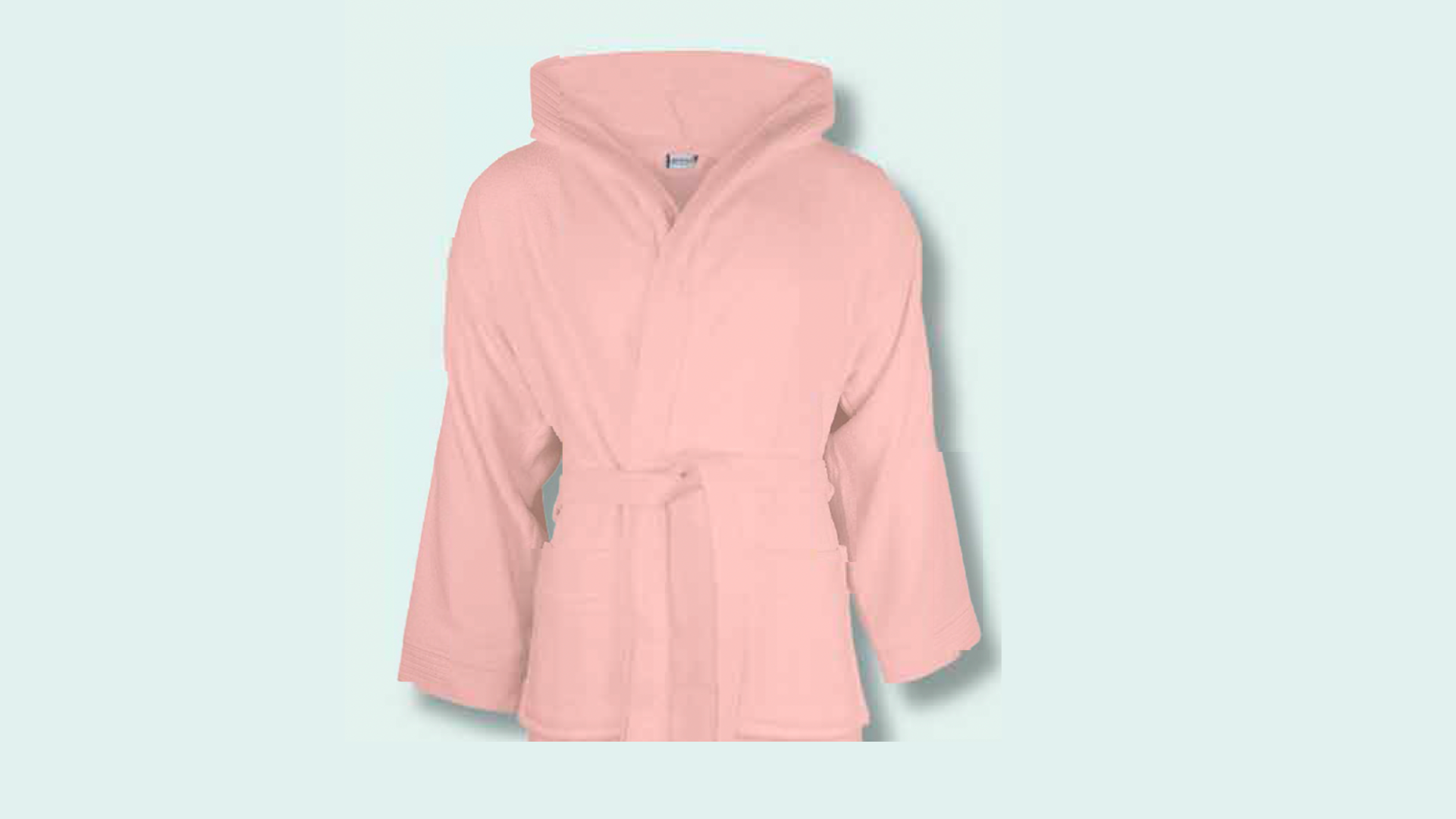 Velours hooded bathrobe